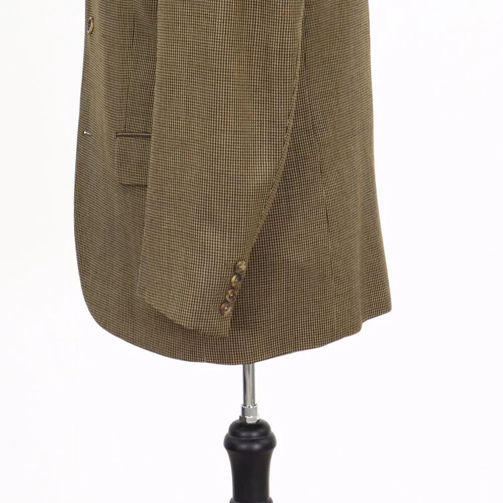 Jack Victor 42L Brown HT 3-Button Sport Coat Blazer Jacket P563
